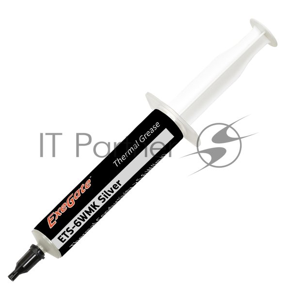 Термопаста ExeGate ETS-6WMK Silver, шприц с лопаткой, 30г