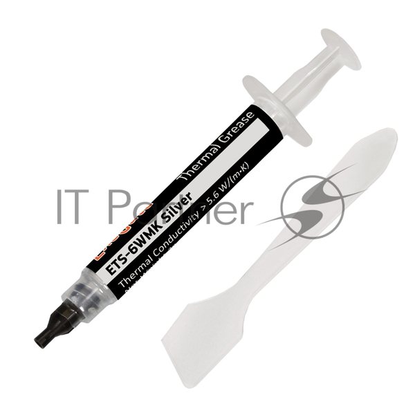 Термопаста ExeGate ETS-6WMK Silver, шприц с лопаткой, 2г
