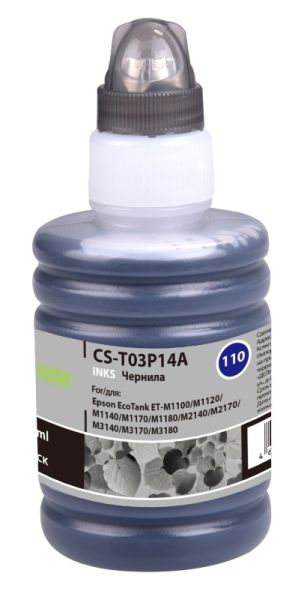 Чернила Cactus CS-T03P14A черный140мл для Epson M1100/M1120/M1170/M2140/M2170