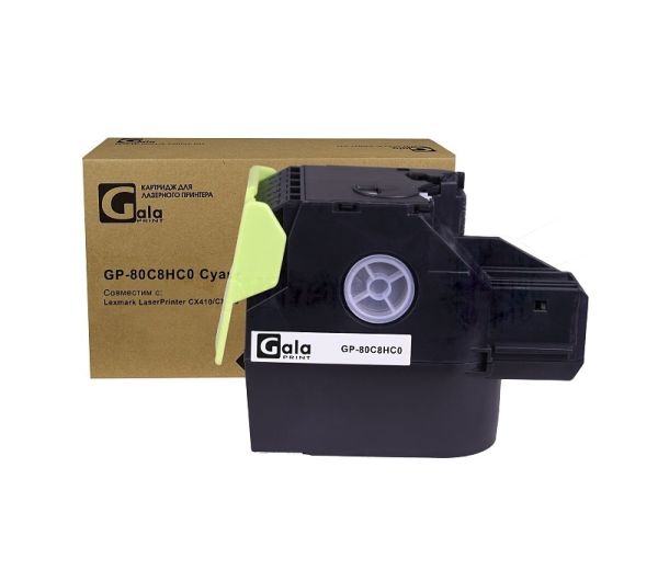 Картридж лазерный GalaPrint GP-80C8HC0 голубой (3000 стр) для Lexmark LaserPrinter CX410/CX510