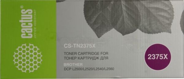 Картридж лазерный Cactus CS-TN2375X черный (5200 стр.) для Brother DCP L2500/L2520/L2540/L2560