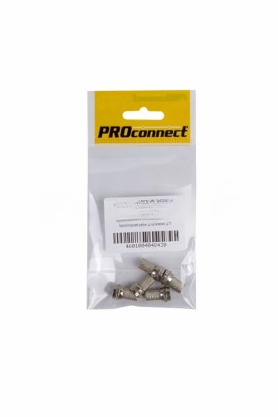 Разъем антенный на кабель PROconnect, штекер F для кабеля RG-6, (5шт.) (пакет)