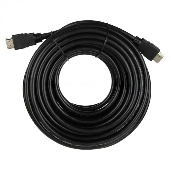 Кабель ACD-DHHM2-10M HDMI 2.0, Golden Plated,19m/19m, черный, 10м