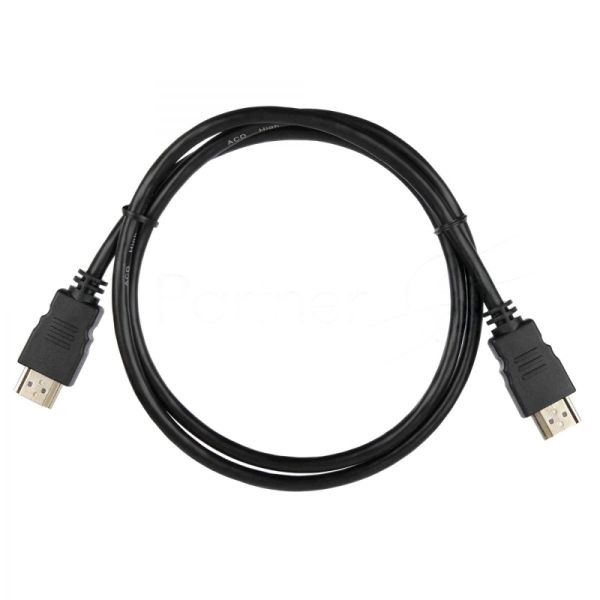 Кабель ACD-DHHM1-10B HDMI 1.4, Golden Plated,19m/19m, черный, 1м