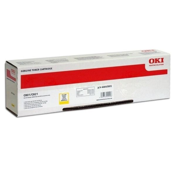 Картридж лазерный Oki C801/821 7.3K (yellow)