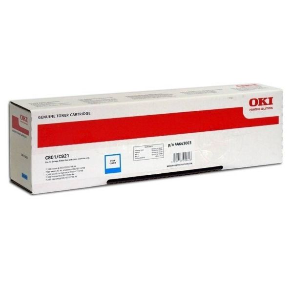 Картридж лазерный Oki C801/821 7.3K (голубой)