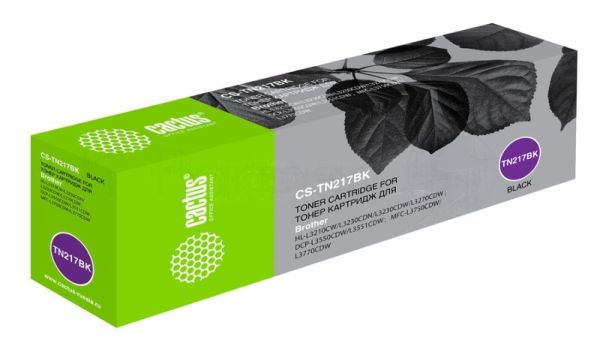 Картридж лазерный Cactus CS-TN217BK черный (3000 стр.) для Brother HL3230/DCP3550/MFC3770