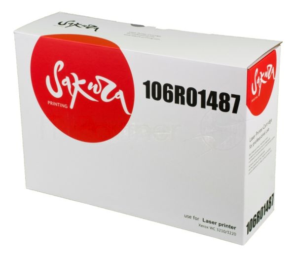 Картридж Sakura 106R01487 для Xerox WC 3210/3220, черный, 4100 к.