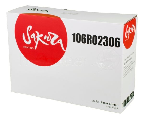 Картридж лазерный Sakura 106R02306 для Xerox P3320, черный,11000 к.
