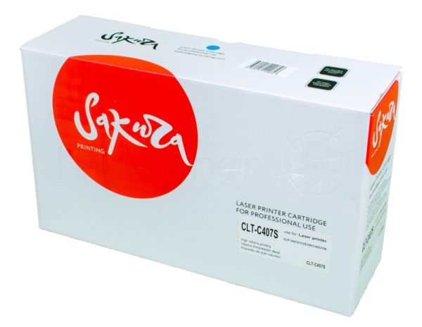 Картридж лазерный Sakura CLTC407S для Samsung CLP-320/325, CLX-3185, синий, 1000 к.