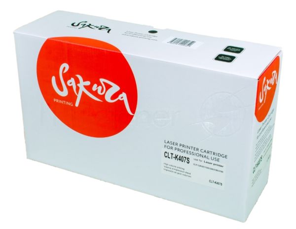 Картридж лазерный Sakura CLTK407S для Samsung CLP-320/325, CLX-3185, черный, 1500 к.