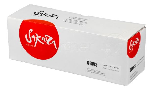 Тонер-туба Sakura CEXV3 для Canon iR-2200/2200i/2800/3300/3300i/3320, черный, 15 000 к.