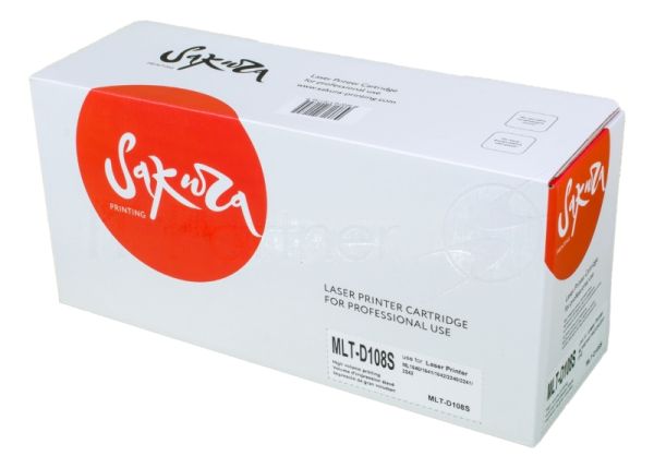 Картридж Sakura MLTD108S для Samsung ML1640/1641/1642/2240/2241/2242, черный, 1500 к.