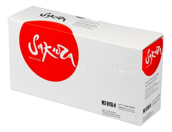 Картридж лазерный Sakura SAMLTD115L/MLTD115L-N для Samsung SL-M2620/2820, M2621/2671, M2670/2870, M2830/2880, черный, 3000 к. (обновленный чип)