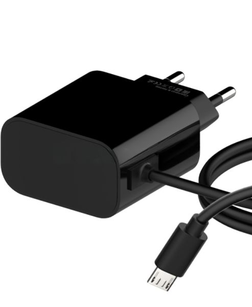 Сетевое зарядное устройство Maxvi CHL-240M 2.4A, with microUSB cable, черный