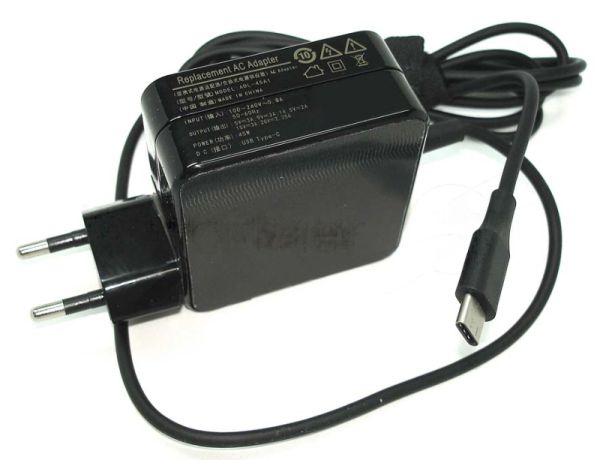 Блок питания (сетевой адаптер) ADL-45A1 5.V/3A, 9V/3A, 15V/3A, 20V/2.25A (Type-C) 45W REPLACEMENT OEM