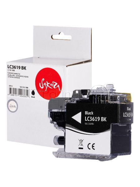 Картридж струйный Sakura LC3619Bk для Brother, черный, 68 мл., 3000 к.