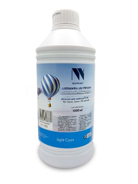 Чернила NVPrint универсальные на водной основе NV-INK1000ULC для аппаратов Сanon/Epson/НР/Lexmark (1000 мл) Light Cyan