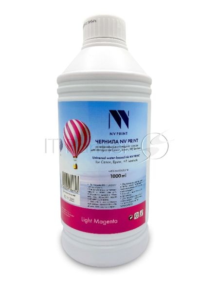Чернила NVPrint универсальные на водной основе NV-INK1000ULM для аппаратов Сanon/Epson/НР/Lexmark (1000 ml) Light Magenta