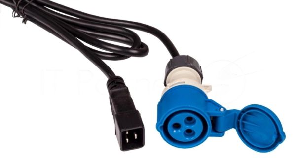 Шнур питания LANMASTER C20-I309 Female, 3х2.5, 220В, 16А, черный, 2.5 м.