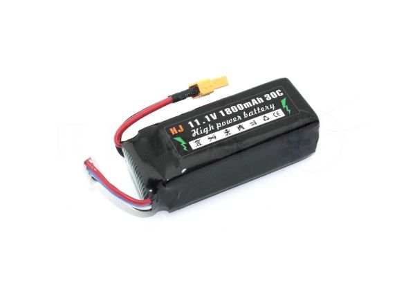 Портативный аккумулятор Li-Pol 11.1v 802555 1800mAh разъем XT30-Plug