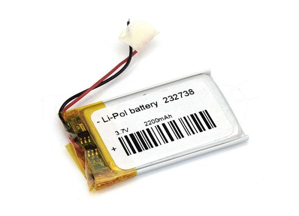 Аккумулятор Li-Pol (батарея) 2.3x27x38 мм 2pin 3.7V/220mAh