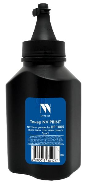 Тонер NVPrint HP 1005 Type2 (100г) (CB435A,CB436A,CE278A/X, CE285A,CF244A) для HP LJ-P1002, 1003, 1004, 1005, 1006, 1007, 1008, 1009, LJ-M1120, P1505, M1522M, LJ Pro M1530, 1536, 1560, 1566, 1600, 1606, LJ Pro M1132, 1134, 1136, 1137, 1210, 1212, 1214, 1217; P1101, 1102, 1103, 1104, 1106, 1108, 1109