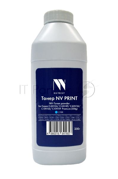 Тонер + девелопер NVPrint Canon C-EXV54, C-EXV49, C-EXV34, C-EXV28, C-EXV29 (250г) Cyan для IR C3025i, 3125, IR Adv C3320i, C3325i, C3330i, C2020, C2025, C2030, C2220, C2225, C2230, C5045, C5051, C5250, C5255, C1021, C1028, C5030, C5035, C5235, C5240 Premium