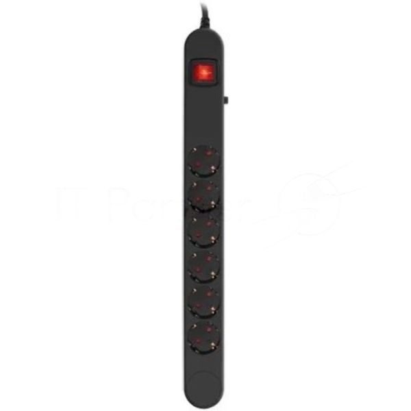 Сетевой фильтр Ippon NF-EU-3-10 3 м, 6 розеток, черный, коробка