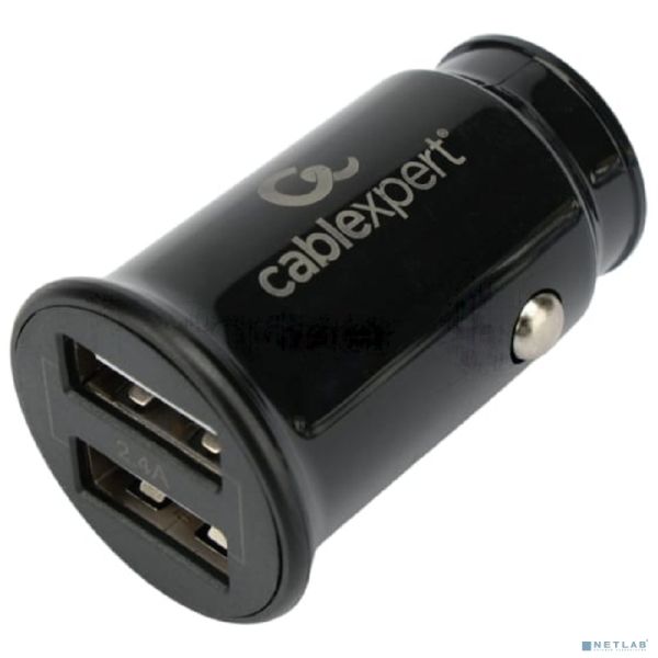 Автомобильное зарядное устройство Cablexpert MP3A-UC-CAR21, 12Вт, 2 порта USB