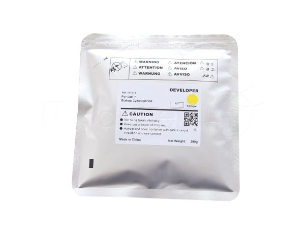 Девелопер CET для KONICA MINOLTA Bizhub C258/C308/C368 Yellow, 200г, 600000 стр.