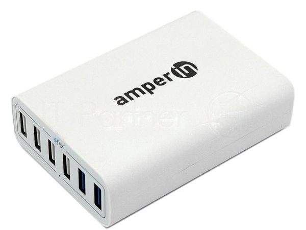 Блок питания (сетевой адаптер) Amperin Quick Charge 6-port QC 3.0 USB (YDS-TC060-4-2-0), белый