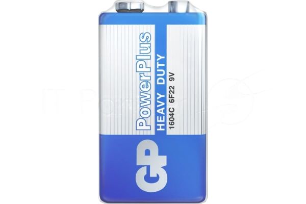 Солевая батарейка GP PowerPlus 9V Крона - 1 шт. в пленке