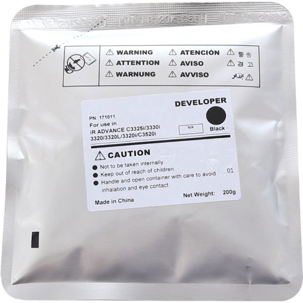 Девелопер для CANON iR ADVANCE C3320/3325i/3330/3525i/3530i CET Black, 200г, 240000 стр., CET171011