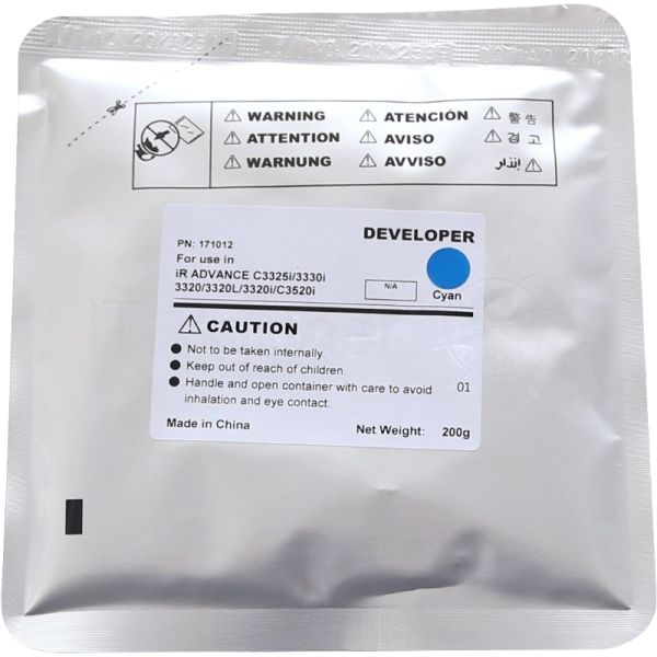 Девелопер для CANON iR ADVANCE C3320/3325i/3330/3525i/3530i CET Cyan, 200г, 240000 стр., CET171012