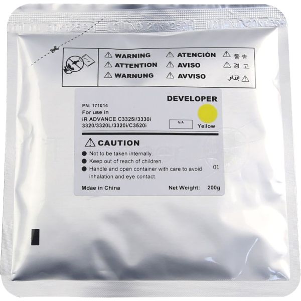 Девелопер для CANON iR ADVANCE C3320/3325i/3330/3525i/3530i CET Yellow, 200г, 240000 стр., CET171014