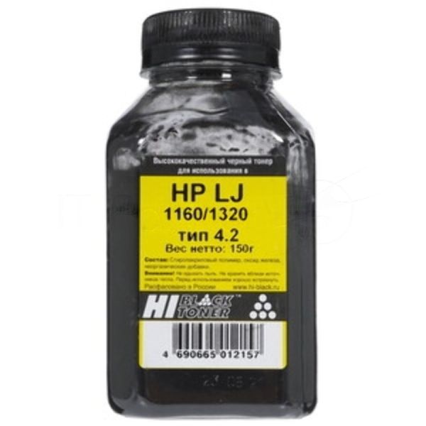 Тонер Hi-Black для HP LJ 1160/1320, Тип 3.7, Bk, 150 г, банка