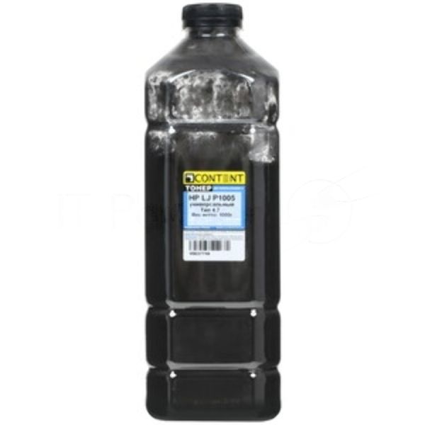 Тонер Content Универсальный для HP LJ P1005, Тип 4.7, Bk, 1 кг, канистра