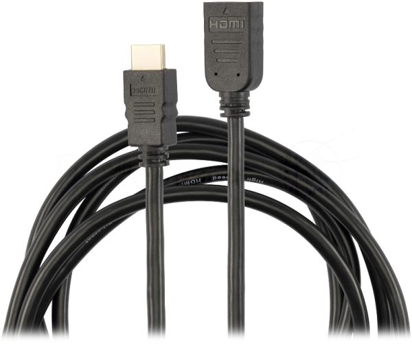 Кабель-удлинитель аудио-видео Buro HDMI (m)/HDMI (f) 1.5м. позолоч.конт. черный