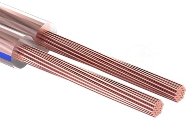 Кабель акустический PROconnect 2х0.50 кв.мм, прозрачный BLUELINE, 100 м