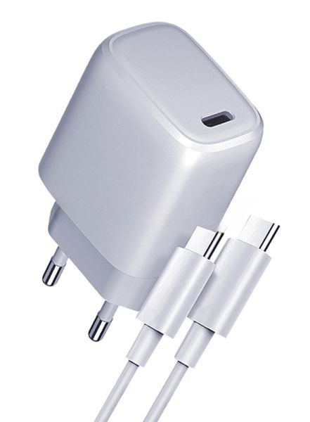 Сетевое зарядное устройство Qumo Energy light PD 35Вт (Charger 0067), 1 USB Type-C, + кб 1м, 60Вт.