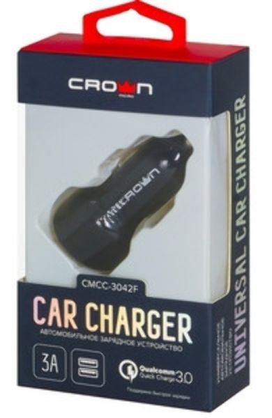 Автомобильное универсальное зарядное устройство Crown CMCC-004