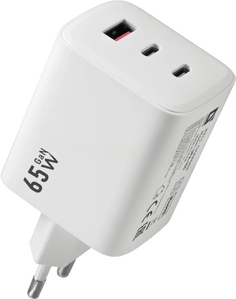 Сетевое зарядное устройство Defender UPA-105 65W, USB A+C+С, белый