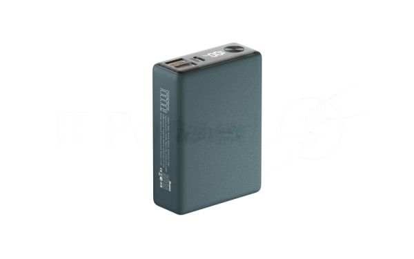 Портативный аккумулятор OLMIO QX-10, 10000mAh, 22.5W, QuickCharge3.0/PowerDelivery, LCD, темно-зеленый