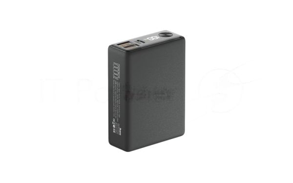 Портативный аккумулятор OLMIO QX-10, 10000mAh, 22.5W, QuickCharge3.0/PowerDelivery, LCD, графитовый