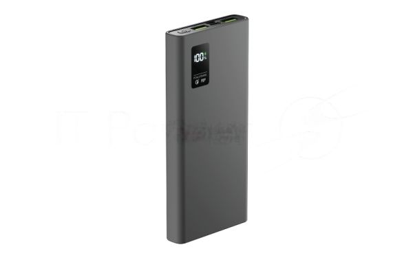 Портативный аккумулятор OLMIO QR-10, 10000mAh, 22.5W, QuickCharge3.0/PowerDelivery, LCD, серый