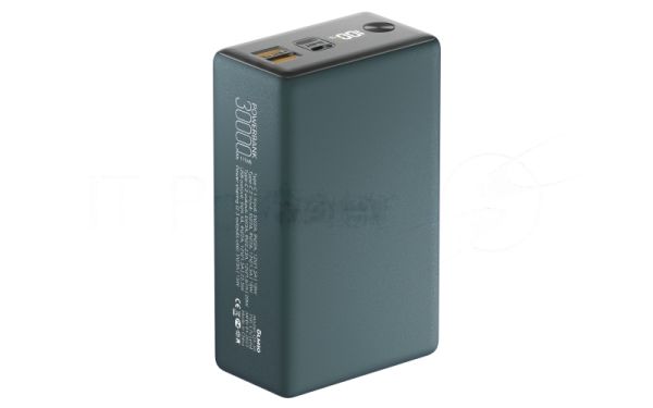 Портативный аккумулятор OLMIO QX-30, 30000mAh, 22.5W, QuickCharge3.0/PowerDelivery, LCD, темно-зеленый