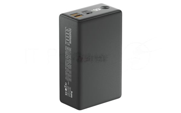 Внешний аккумулятор OLMIO QX-30, 30000mAh, 22.5W, QuickCharge3.0/PowerDelivery, LCD, графитовый