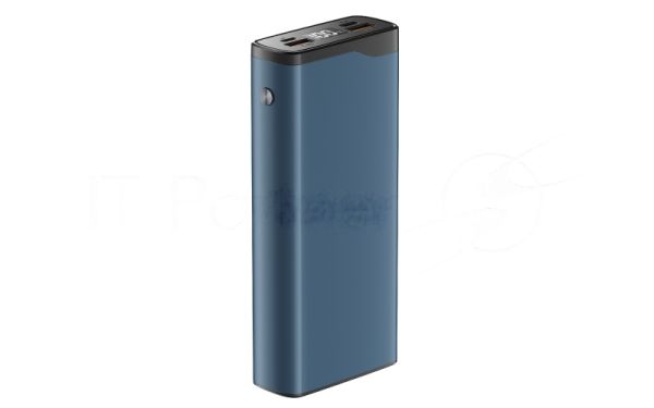 Портативный аккумулятор OLMIO QL-20, 20000mAh, 22.5W, QuickCharge3.0/PowerDelivery, LCD, голубой