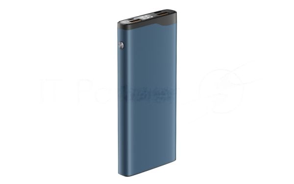 Портативный аккумулятор OLMIO QL-10, 10000mAh, 22.5W, QuickCharge3.0/PowerDelivery, LCD, голубой